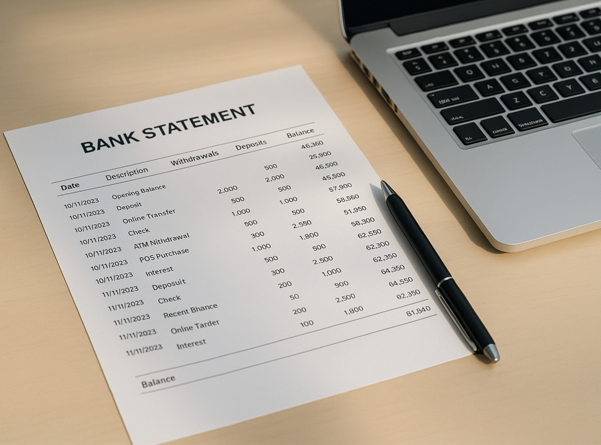Company’s Latest 6 Months’ Bank Statements